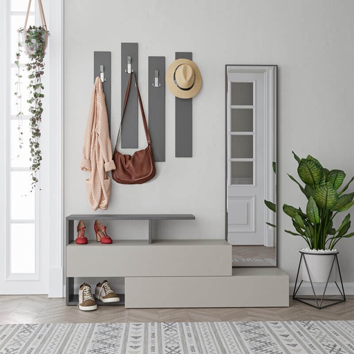 Midyat Hall Stand - Light Mocha - Anthracite, Timeless Look? Solved!