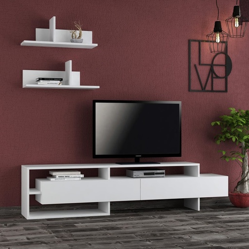 Corum Tv Unit - White - White, Classy? Solved!