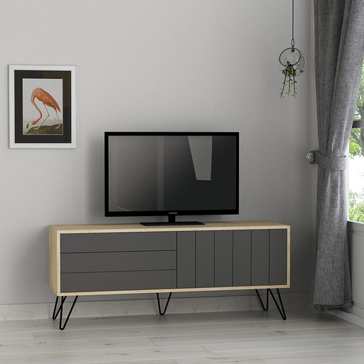 Bartın Tv Stand - Oak - Anthracite, Stunning? Solved!