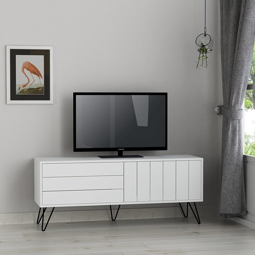 Bartın Tv Stand - White - White, Modern? Solved!