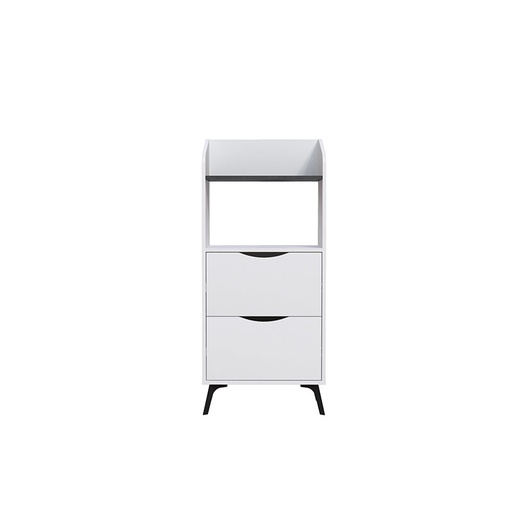 Aksaray Multipurpose Cabinet - White - Retro Grey