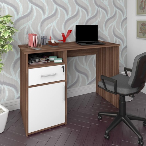  Parnamirim Desk - Ipe/ White, Modern? Solved!
