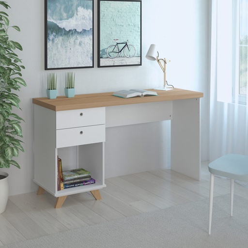  Maracanau Desk - Elm/ White, Manageability? Solved!