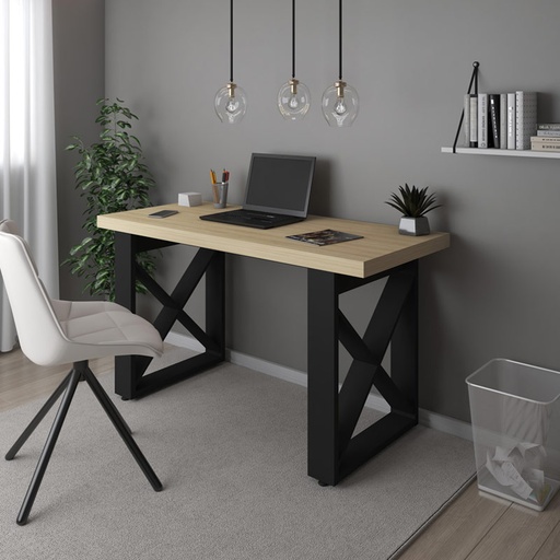  Novo Hamburgo Desk - Light Oak/ Black, Plain? Solved!
