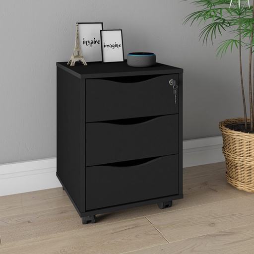  Marica Chest of 3 Drawers - Black