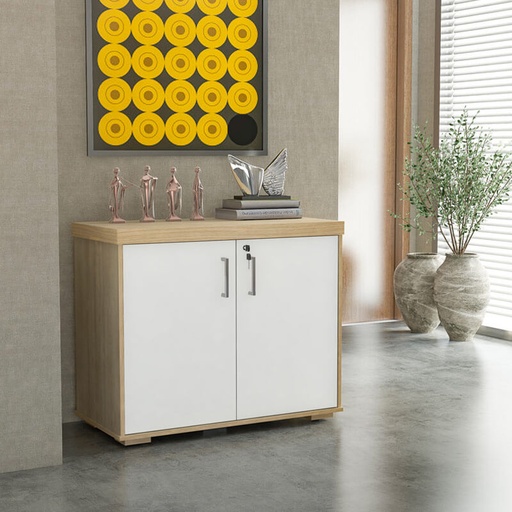  Alvorada 2 Doors cabinet, Light Oak/ White, Lockable? Solved!