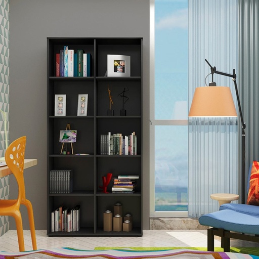  Itaborao 900x1878 Bookcase - Black