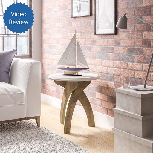 Anapolis End Table - Off White/ Pine,  Affordable? Solved!