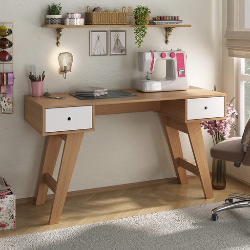 Petropolis Desk - Oak/ White, Stylish? Solved!