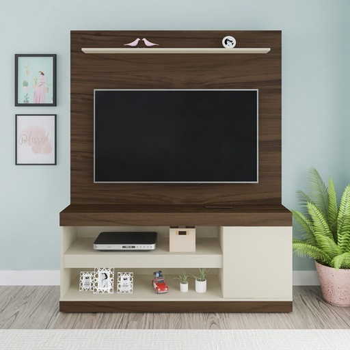 Natal Entertainment Center - Walnut/ Off White