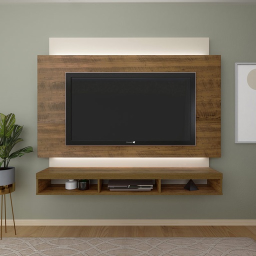 Rio Branco Tv Wall Panel - Pine/ Off White, Aesthetic appeal? Solved!