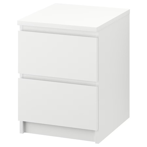 MALM Bedside Table, Chest of 2, White