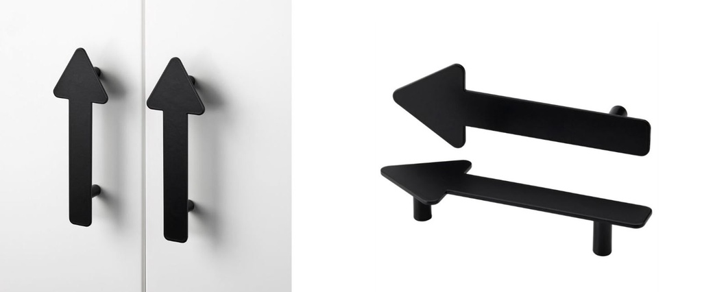 IKEA JARNSPARV handle black/arrow,