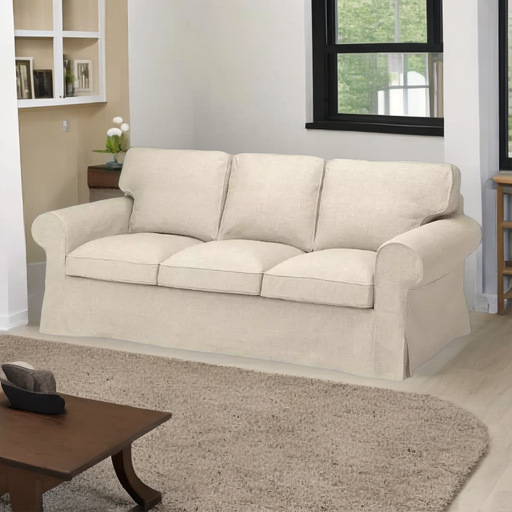 EKTORP 3-seat sofa Kilanda light beige
