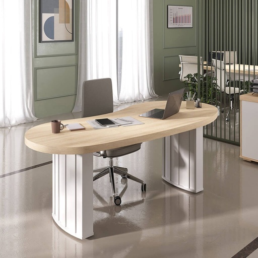 Nova Lima Tamburato Organic Modelo Executiva - Carvalho Claro/ Branco, Elegant finish? Solved!